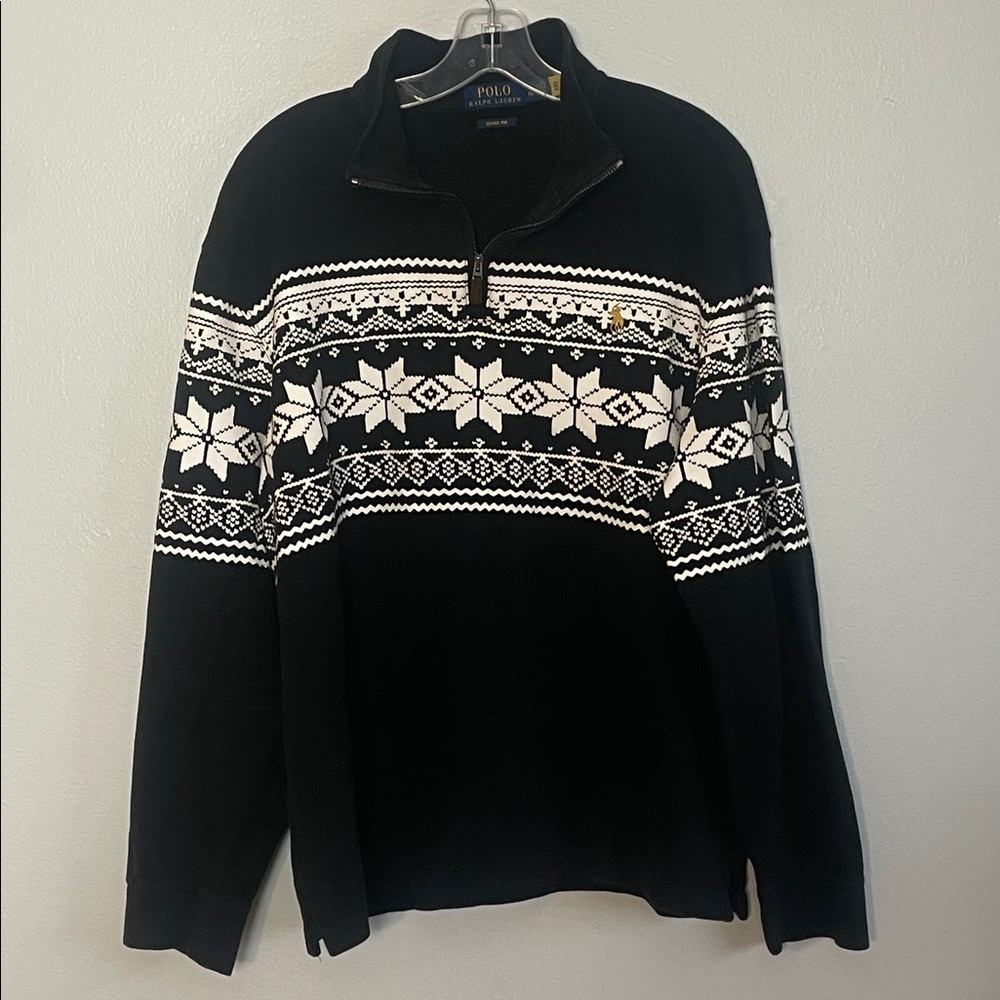 Polo by Ralph Lauren Norwegian Estate Rib Zip-Up Sweater‎ Size XL TG